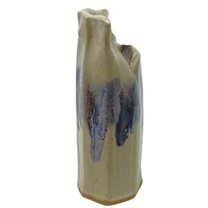 Walton Pottery‎ Cream Blue Wall Pocket Seagrove North Carolina